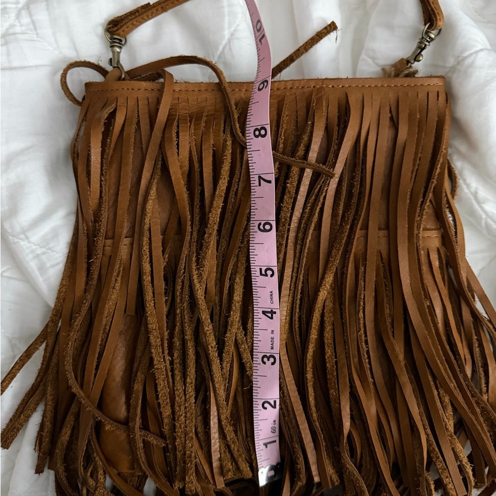 McFadin Brown Fringe Crossbody Bag - Picture 8 of 9